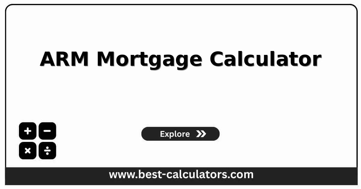 ARM Mortgage Calculator - Free online tool to calculate adjustable rate mortgage payments with rate adjustments and cap analysis