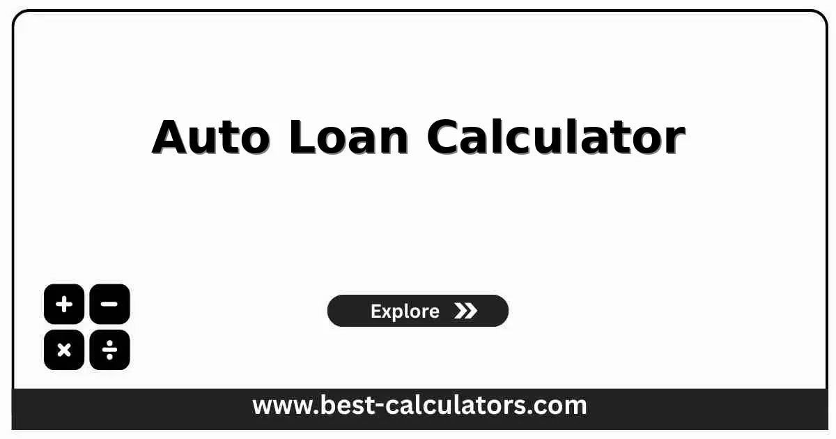 Auto Loan Calculator - Calculate car loan payments including trade-in value, down payment, sales tax, and fees with instant results