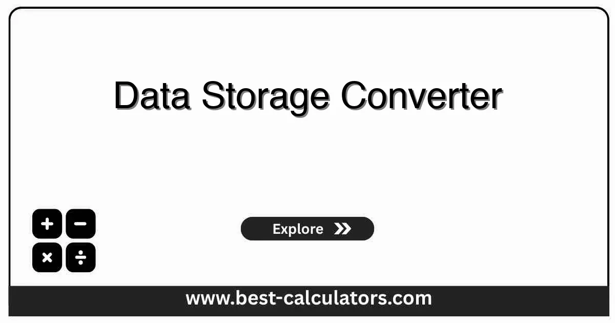 Data Storage Converter - Free online tool to convert between bytes, KB, MB, GB, TB and other data storage units instantly