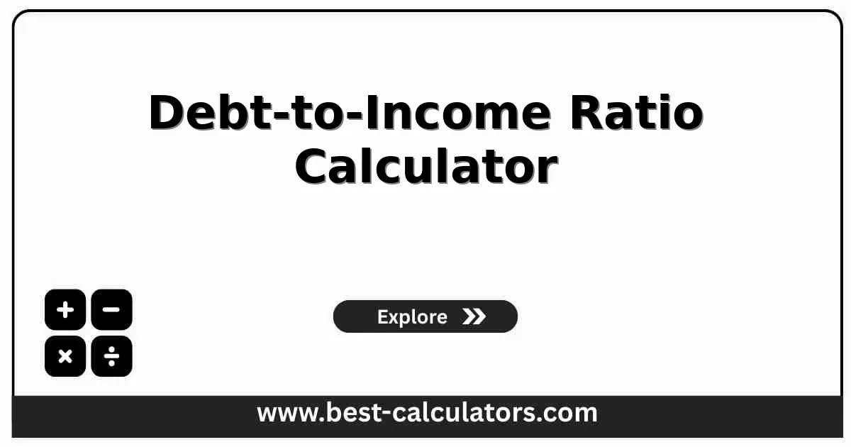 Debt-to-Income Ratio Calculator - Free DTI calculator to assess mortgage qualification and financial health with 2025 lending standards