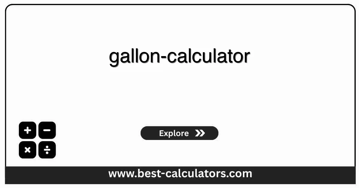 Gallon Calculator - Free online tool to convert between gallons, liters, cups, and fluid ounces with instant accurate results