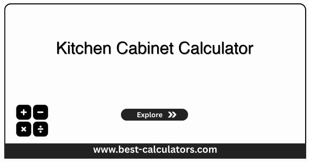 Kitchen Cabinet Calculator - Free online tool to calculate cabinet layout, module counts, and project cost with instant results
