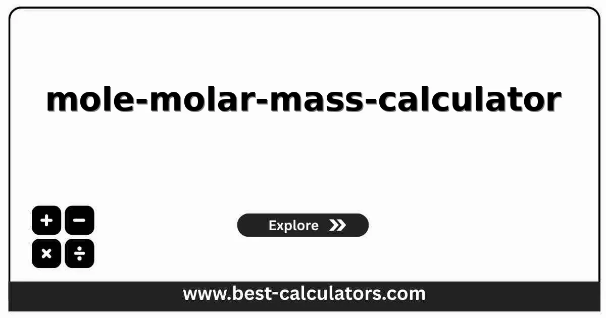 Mole and Molar Mass Calculator