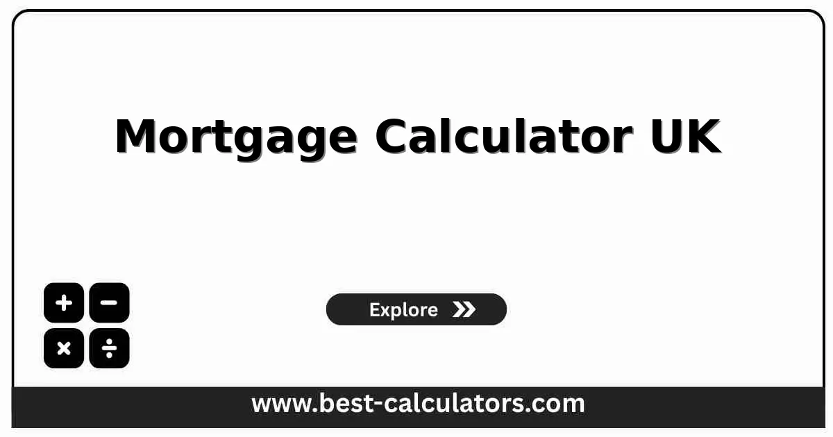 UK Mortgage Calculator - Free online tool to calculate UK mortgage payments with stamp duty, legal fees, and first-time buyer relief calculations