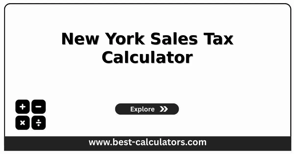 New York Sales Tax Calculator - Calculate NY sales tax with 4.00% state rate plus local taxes for accurate 2025 pricing