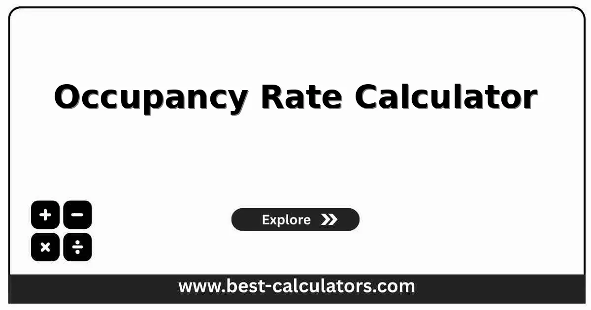 Occupancy Rate Calculator - Free online calculator to calculate property occupancy percentage and vacancy rate with instant results