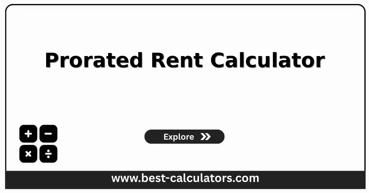 Prorated Rent Calculator - Free tool to calculate partial month rent with daily rate breakdown and instant results