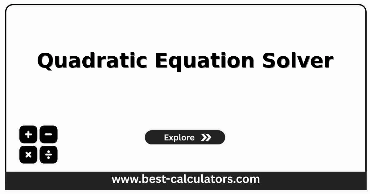 Quadratic Equation Solver - Free online calculator to solve quadratic equations with step-by-step solutions, roots, vertex, and discriminant analysis