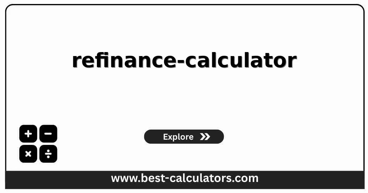 Refinance Calculator - Free online calculator to calculate refinancing savings, break-even point, and monthly payment reductions with instant results