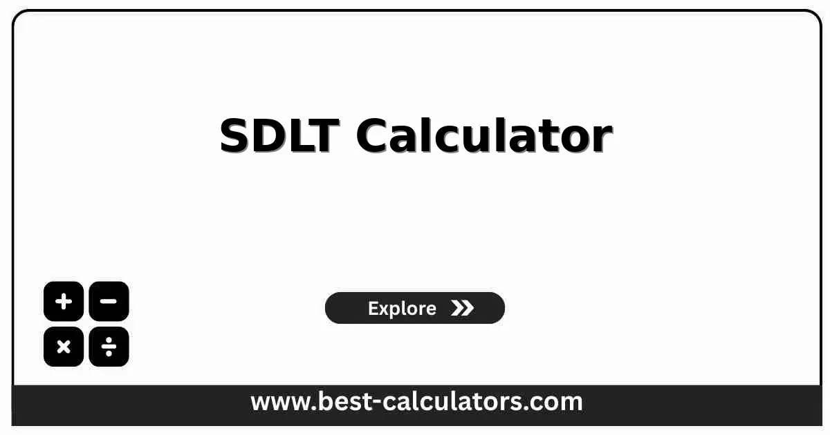 SDLT Calculator - Free online calculator to calculate Stamp Duty Land Tax for England & Northern Ireland with 2025 rates, first-time buyer relief, and instant results