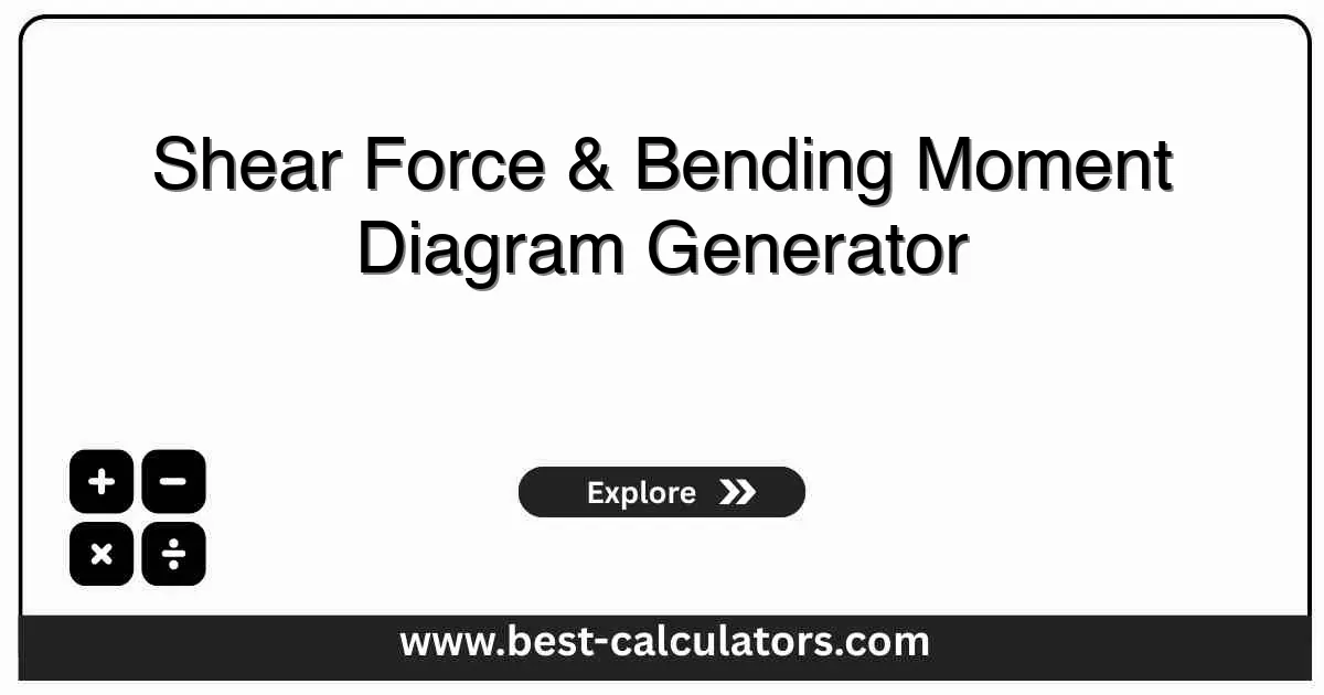 Shear Force & Bending Moment Calculator - Free online tool to calculate beam diagrams with support reactions and maximum values